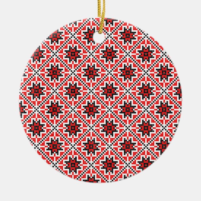 romanisches, traditionelles, ethnisches Kostümmoti Keramikornament (Vorne)