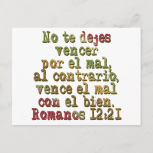 Romanos 12:21 postkarte
