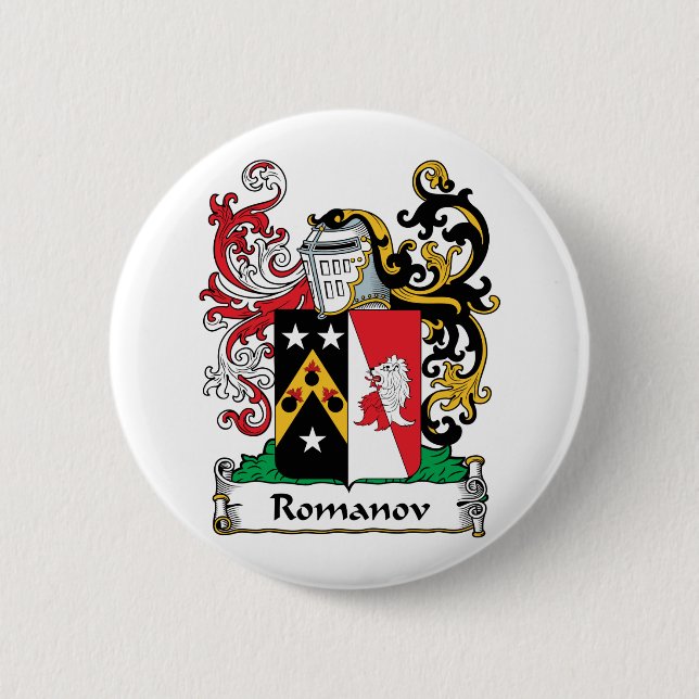 Romanov-Familienwappen Button (Vorderseite)