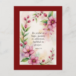 Romans 12:12 Custom Bible Verse Postkarte