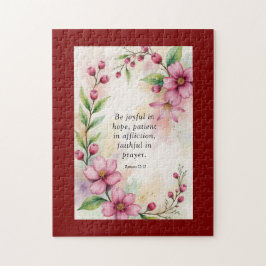 Romans 12:12 Custom Bible Verse Puzzle