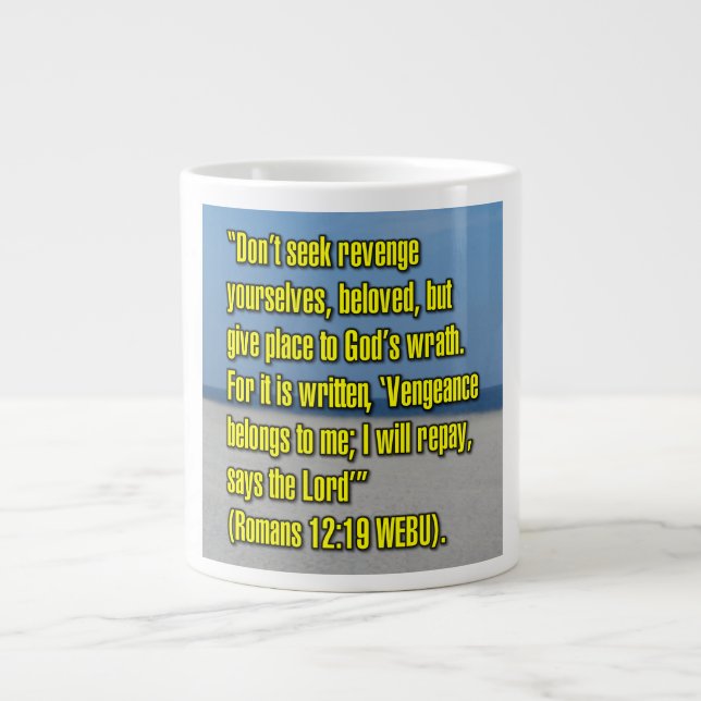 Romans 12:19 WEBU Mug Jumbo-Tasse (Vorderseite)