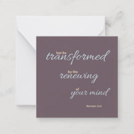 Romans 12:2 Flat Note Card Mitteilungskarte