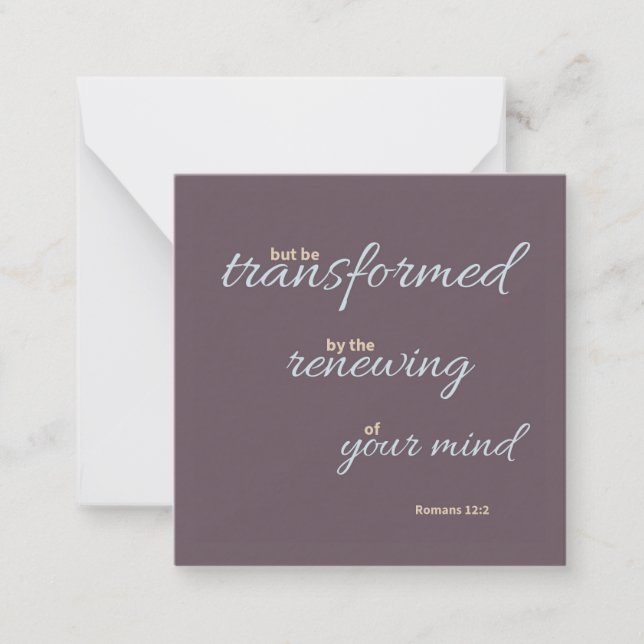 Romans 12:2 Flat Note Card Mitteilungskarte (Vorderseite)