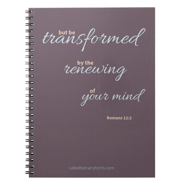Romans 12:2 Notebook Notizblock (Vorderseite)