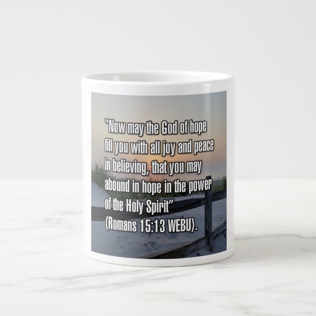 Romans 15:13 WEBU Mug Jumbo-Tasse (Vorderseite)