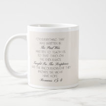 Romans 15:4 Hope Bible Verse Mug