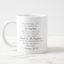 Romans 15:4 Hope Bible Verse Mug