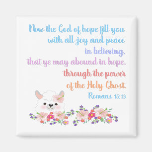 Romans 15 Bible Verse Design Magnet