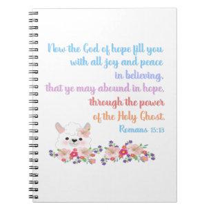 Romans 15 Bible Verse Design Notizblock