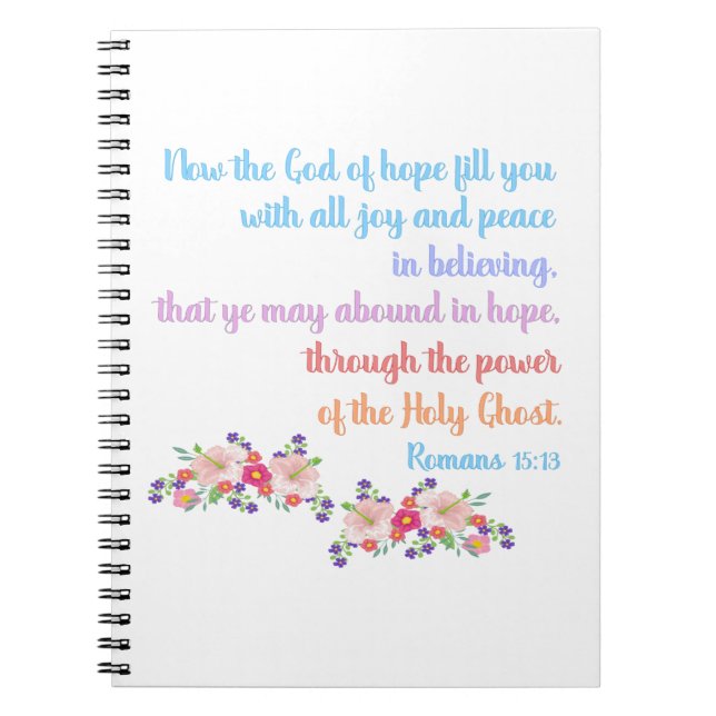 Romans 15 Bible Verse Design Notizblock (Vorderseite)