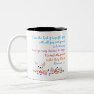 Romans 15 Bible Verse Design Zweifarbige Tasse