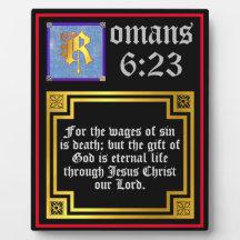 Romans 623 Gold Letter Eternal Life Bible Verse