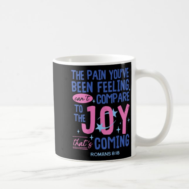 Romans 8_18 Bible Joy Is Coming Insrational Christ Kaffeetasse (Rechts)