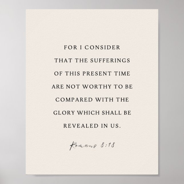 Romans 8:18 Bible Verse Poster (Vorne)