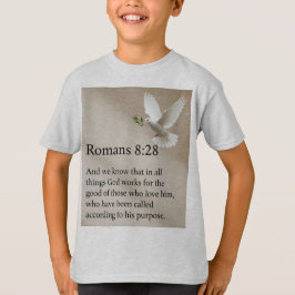 Romans 8:28 Bible Verse Kid's Tee Shirt