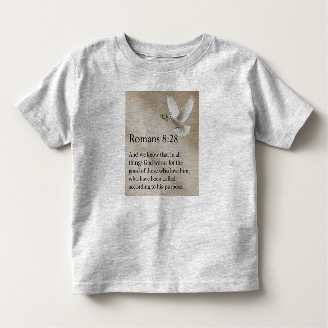Romans 8:28 Bible Verse Toddler's Tee Shirt (Vorderseite)