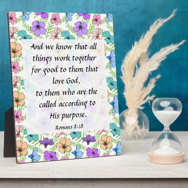 Romans 8:28 Plaque Fotoplatte (Seite)
