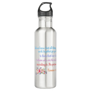 Romans 8 Bibelverse Design Edelstahlflasche