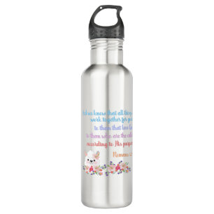 Romans 8 Bibelverse Design Edelstahlflasche