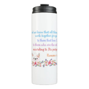 Romans 8 Bibelverse Design Thermosbecher