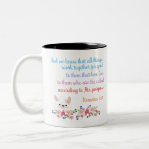 Romans 8 Bibelverse Design Zweifarbige Tasse
