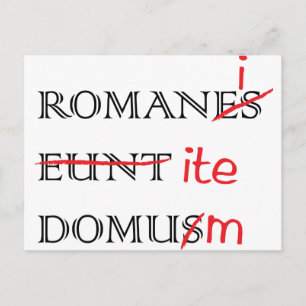 Romans Go Zuhause Postkarte