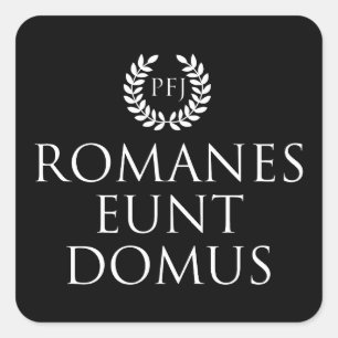 Romans Go Zuhause Quadratischer Aufkleber