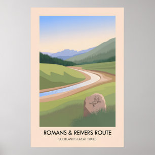 Romans und Reivers Route Schottlands Große Trails Poster