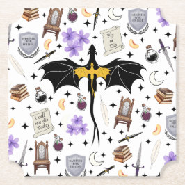 Romantasy-Buchleser-Geschenke Fourth Wing Unterset Untersetzer