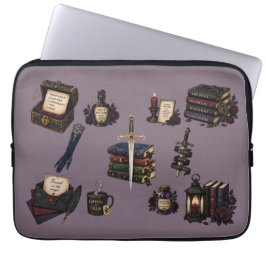 Romantasy, Koffein und Chaos Laptopschutzhülle