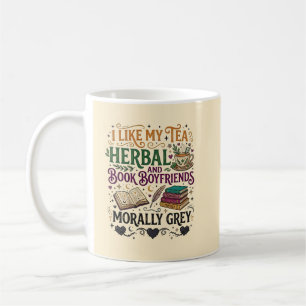 Romantasy Mädchen Moralisch Grauer Buchfreund Kaffeetasse
