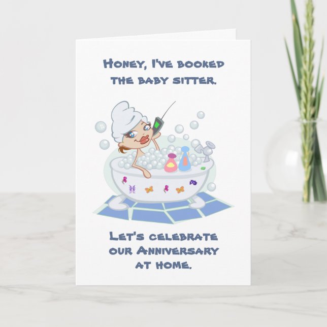 Romantic Anniversary Card for Him Karte (Vorderseite)