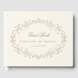 Romantic Baroque Ornate Frame Wedding Gästebuch