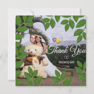 Romantic Bay Blätter Vielen Dank für Ihre Hochzeit