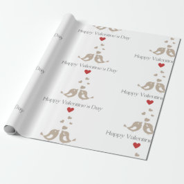 Romantic Birds Valentine's Day, Cute Love Gift Geschenkpapier