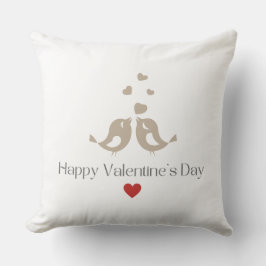 Romantic Birds Valentine's Day, Cute Lovebirds Kissen