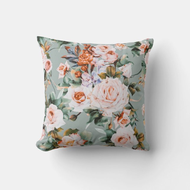 Romantic Blossom Haven Kissen (Vorderseite)