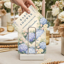 Romantic Blue Hydrangea Garden Baby Shower