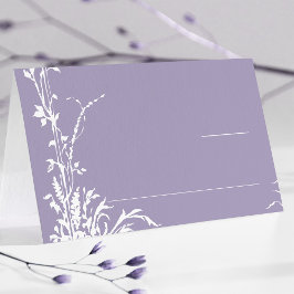 Romantic Botanical Garden Lavender Wedding Platzkarte
