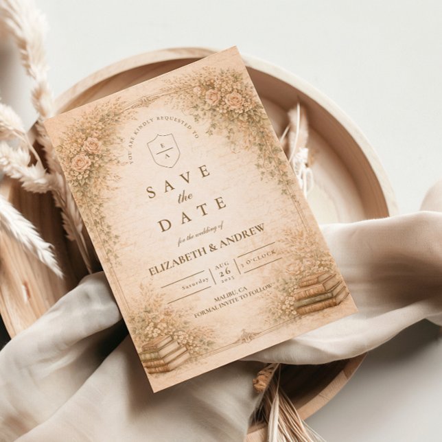 Romantic Botanical Wildflower Garden Wedding Save The Date (Von Creator hochgeladen)