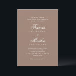 Romantic Brown Elegant Wedding Einladung<br><div class="desc">This design is part of a romantic and elegant wedding invitation suite.</div>