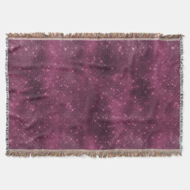 Romantic Burgundy Red Sparkle Decke (Vorderseite)