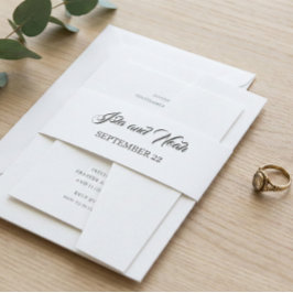 Romantic Calligraphy | Flourish Wedding Einladungsbanderole