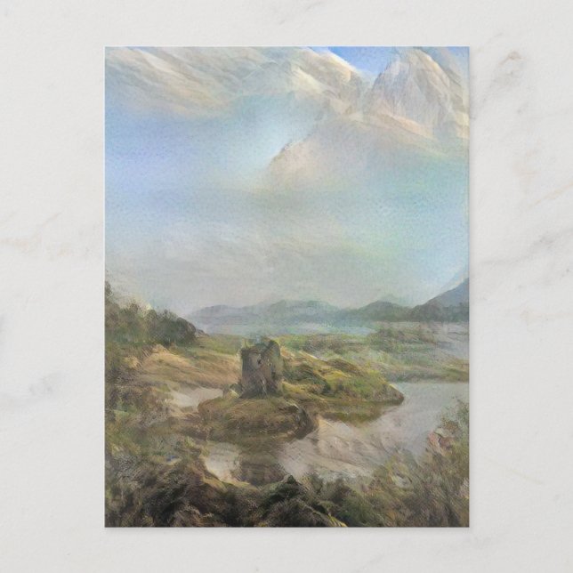 Romantic Castle Stalker Postkarte (Vorderseite)