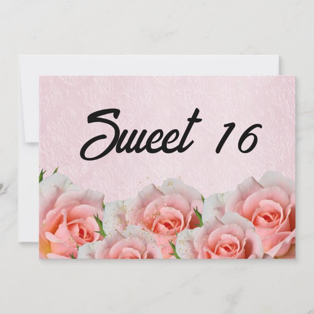 Romantic chic floral foliage elegance  einladung (Vorderseite)