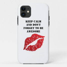 Romantic chic luxe red lips Case-Mate iPhone hülle