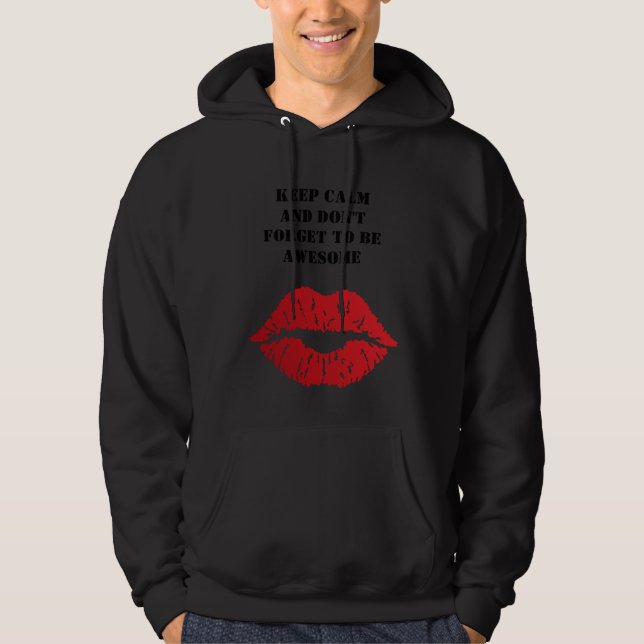Romantic chic luxe red lips hoodie (Vorderseite)