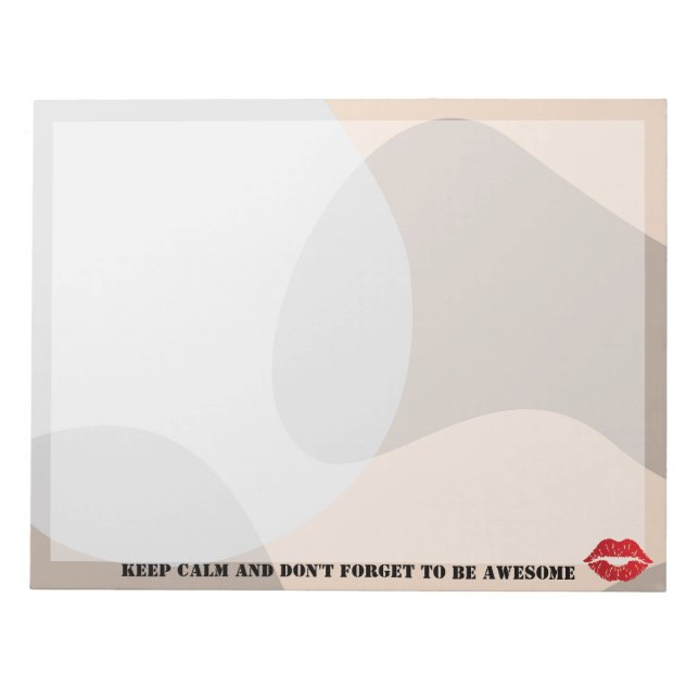 Romantic chic luxe red lips notizblock (Vorderseite)