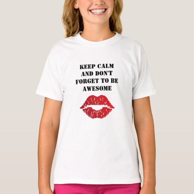 Romantic chic luxe red lips T-Shirt (Vorderseite)